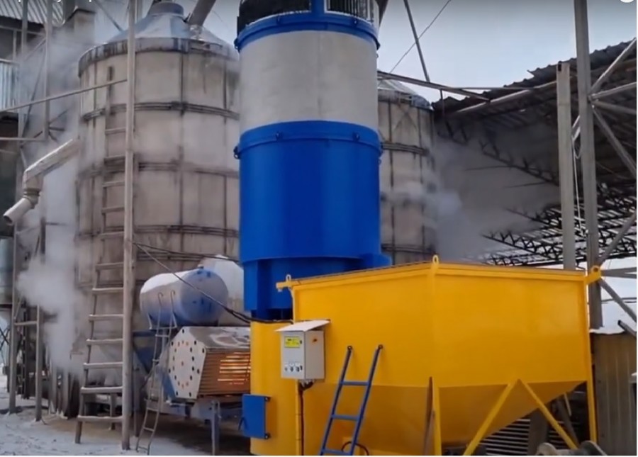 витрата пелети на сушіння зерна теплогенератором